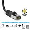Cat5E STP Ethernet Network Booted Cable Black (Choose Length)
