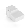 90 Degree Right Angled HDMI 1.4 Snap-in Female to Female Keystone Jack Coupler Adapter (White)