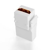 90 Degree Right Angled HDMI 1.4 Snap-in Female to Female Keystone Jack Coupler Adapter (White)