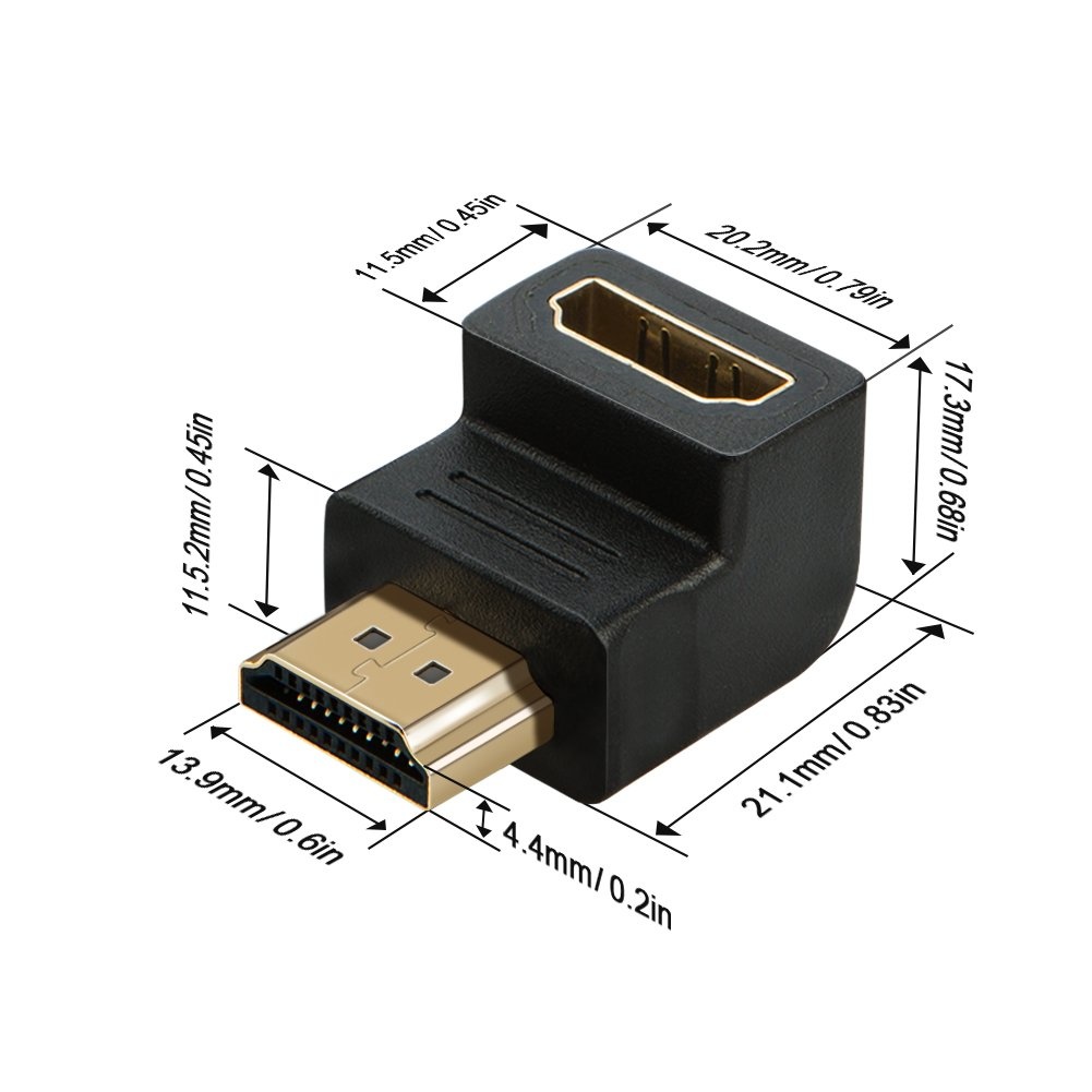 Hdmi Adapter Right Angle At Edward Gratwick Blog