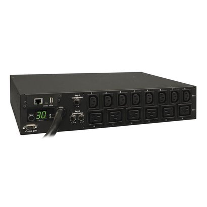Tripp Lite Tripp Lite 2U PDUMH30HV19NET PDU Switched 208V - 240V 30A 8 C13, 6 C19 L6-30P Horizontal 2URM PDU with SNMPWEBCARD Power Outlet