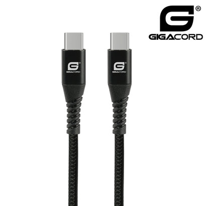 Gigacord Gigacord USB Type-C to C, PD Fast Charging Cable, Black Snakeskin (Choose Length)