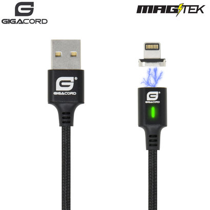 Gigacord Gigacord MAGtek Magnetic Charging/Sync Cable, 3A, Fast Charge, Braided Nylon, w/ LED Indicator (Choose Length and Connector)