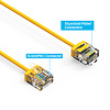 Gigacord Cat6A UTP Super-Slim Ethernet Network Cable 32AWG Yellow (Choose Length)