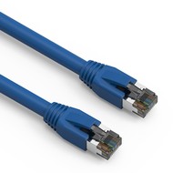 Cat.8 S/FTP Ethernet Network Cable 2GHz 40G Blue 24AWG (Choose Length)