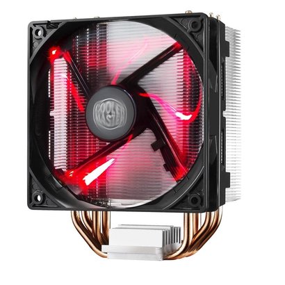 Cooler Master Cooler Master Hyper 212 LED w/ 4 Continuous Direct Contact Heatpipes, 120mm PWM Fan, Quiet Spin Technology , Red LEDs, Intel LGA1151, AMD AM4/Ryzen