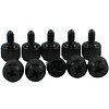 Gigacord Black Thumbscrew 10-Pack, Coarse Thread