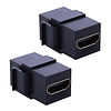 HDMI Keystone Jack Female to Female Coupler Adapter (Black)