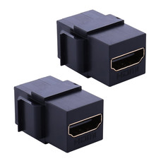 HDMI Keystone Jack Female to Female Coupler Adapter (Black)