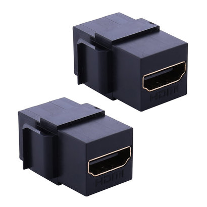 HDMI Keystone Jack Female to Female Coupler Adapter (Black)