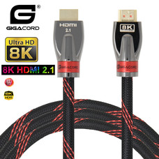 Gigacord Gigacord High Speed HDMI 2.1 48Gbps 8K/60 4K/120 Ultra HD HDR BT.2020 Cable, Black