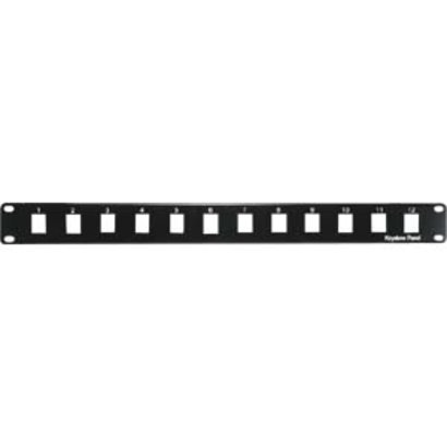 1U 19" 12port Blank Panel for Keystone Jack