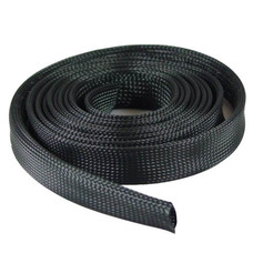 Expandable Braided Nylon Cable Sock Black 50 Foot (15.24m), Choose Diameter