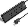 Gigacord Gigacord 3-Outlet, 2 USB 900j Surge Power Strip, 6.5ft Cord, Black