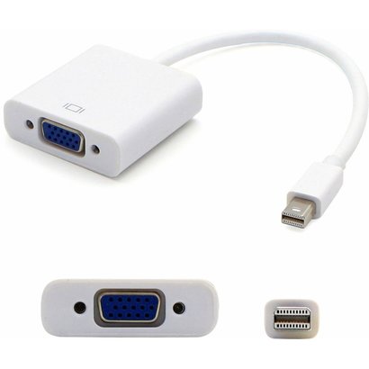 6" Mini Display Port Male to VGA Female Adapter, White