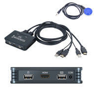 Oyel Oyel 2-Port HDMI USB KVM Switch, 4K Plastic with Built in Cables