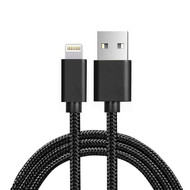 Gigacord Gigacord iPhone 5/c/s USB Charging/Sync Cable, Black Sleeved (Choose Length)