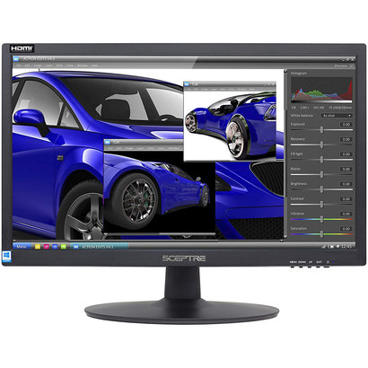 Sceptre Sceptre 22-Inch 75Hz 1080p LED Monitor HDMI VGA Build-in Speakers, Brushed Black 2019 (E225W-19203S)
