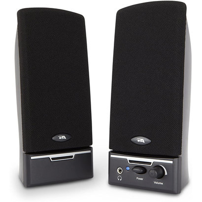 Cyber Acoustics Cyber Acoustics 4 Watt 2pc Amplified Speaker System 3.5mm Plug (CA-2014WB)