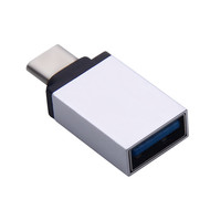 Gigacord Gigacord USB-C Type-C Male to USB Female OTG Adapter Silver
