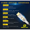 Gigacord Gigacord Fiber Optic HDMI 2.0 Slim Flexible Cable 18Gbps, Supports 4K 60Hz(4:4:4, HDR10, ARC, HDCP2.2) 1440p 144Hz, One Direction (A-D) Interchangeable Metal Connectors (Choose Length)