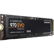 Samsung Samsung 970 EVO SSD 500GB - M.2 NVMe Interface Internal Solid State Drive with V-NAND Technology (MZ-V7E500BW), Recertified, Black/Red