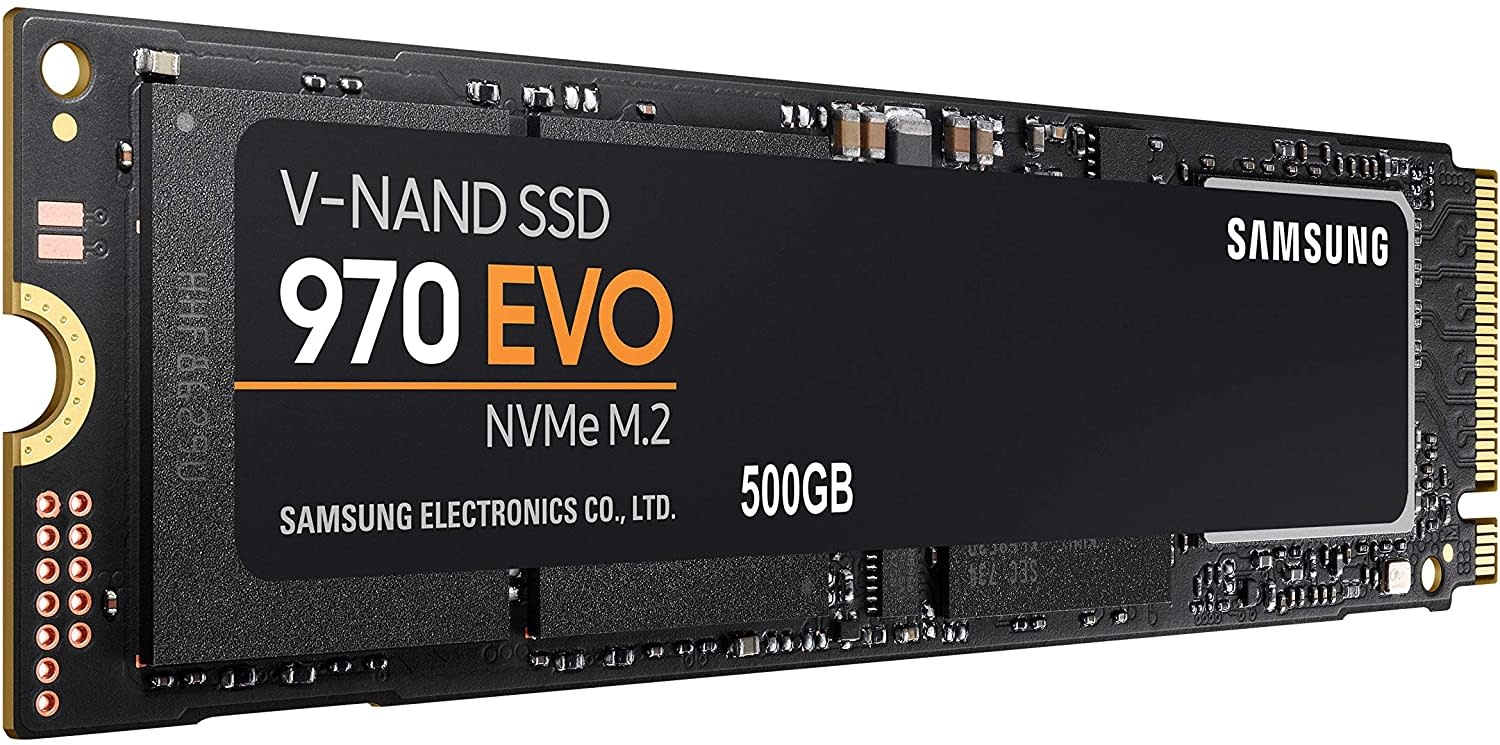  SAMSUNG (MZ-V7E500BW) 970 EVO SSD 500GB - M.2 NVMe Interface  Internal Solid State Drive with V-NAND Technology, Black/Red : Electronics