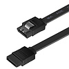 16" SATA 6Gbs Cable w/Locking Latch, Straight to Straight, Black