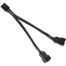 Gigacord 7" 4pin PWM Sleeved 2-to-1 Fan Splitter Cable, Black