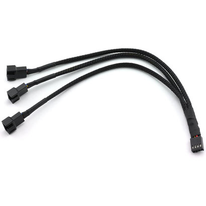 Gigacord 7" 3pin Sleeved 3-to-1 PWM Fan Splitter Cable