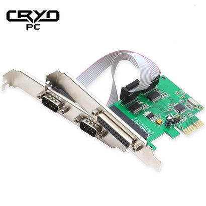 Cryo-PC Cryo-PC PCIe 1-Port Parallel DB25F + 2 Serial Card DB9M