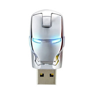 Gigacord Gigacord 8GB USB 2.0 Flash Drive, Avengers Ironman Silver Mask