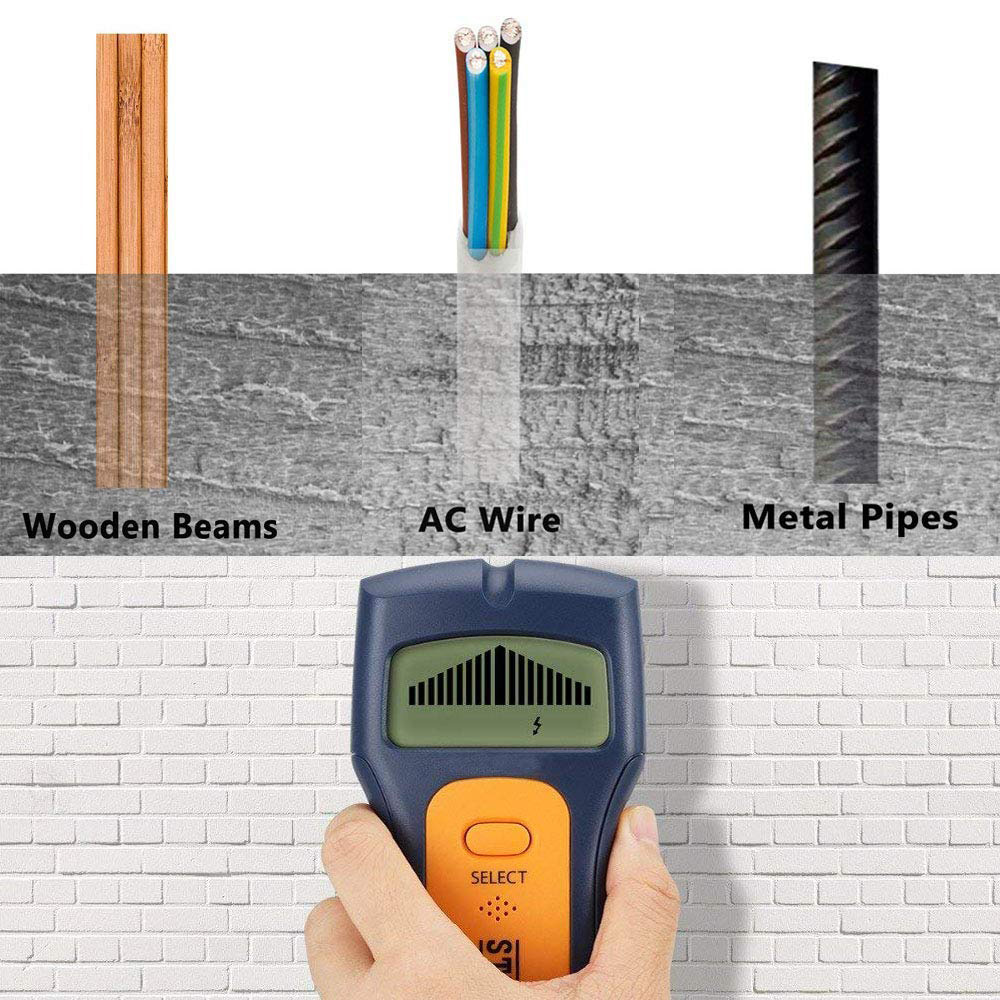 3 in 1 Digital Stud Finder Wood Metal Pipe Wire Wall Sensor Scanner LCD  Detector