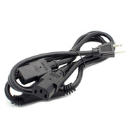 6Ft PC Y Power Cord Splitter 5-15P to C-13 Black SJT 18/3