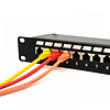 24-Port Cat6 UTP Shielded Patch Panel For 19-Inch Wallmount Or Rackmount Ethernet Network 1U Black