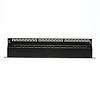 24-Port Cat6 UTP Shielded Patch Panel For 19-Inch Wallmount Or Rackmount Ethernet Network 1U Black