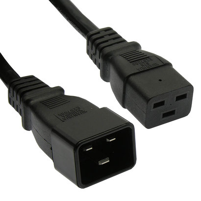 15Ft Power Cord C19-C20 SJT 250V 20Amp Black