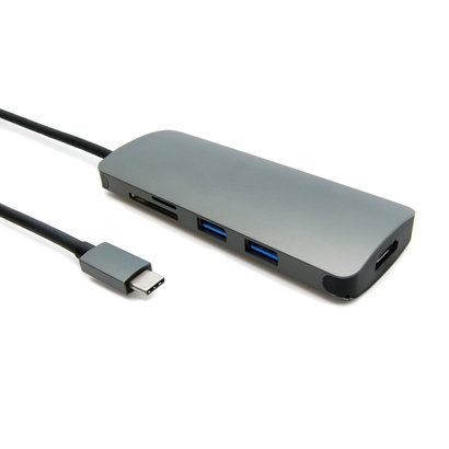 USB 3.1 Type-C to USB3.0x2+Micro SD+SD/MMC+HDMI+Type C charging