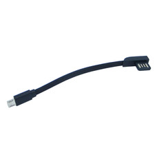 5" USB Micro Right Angle Cable, Black