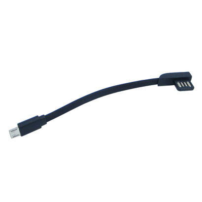 5" USB Micro Right Angle Cable, Black