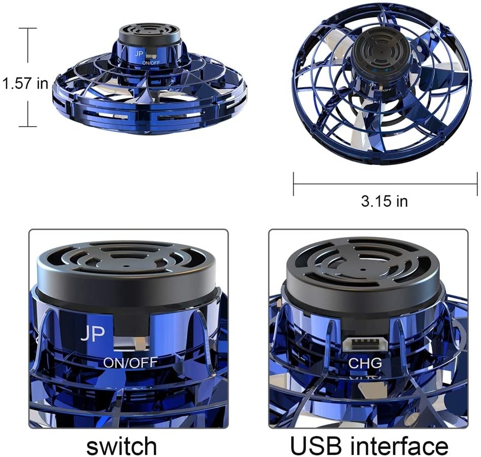 Flying Spinner UFO Drone w/ LED (Assorted Colors) - NWCA Inc.