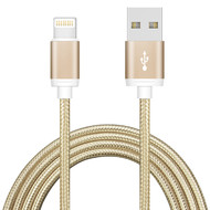1M USB iPhone Braided Charging/Sync Cable, Gold 3Ft