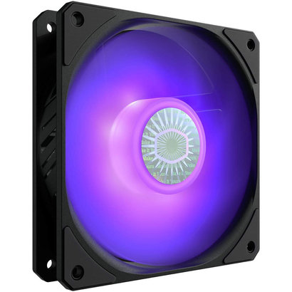 Coolermaster Cooler Master SickleFlow 120 V2 RGB 120mm Square Frame Fan with Customizable LEDs, Air Balance Curve Blade Design, Sealed Bearing, PWM Control for Computer Case & Liquid Radiator