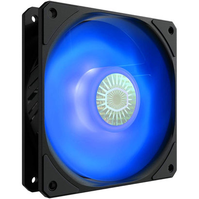 Coolermaster Cooler Master SickleFlow 120 V2 Blue Led 120mm Square Frame Fan with Air Balance Curve Blade Design, Sealed Bearing, PWM Control for Computer Case & Liquid Radiator