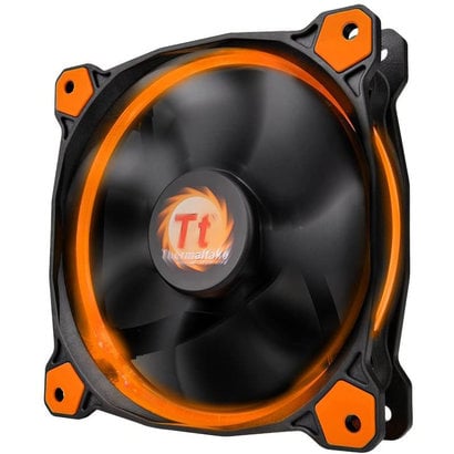 Thermaltake Thermaltake Riing 12 High Static Pressure 120mm Circular LED Case Radiator Cooling Fan CL-F038-PL12OR-A Orange