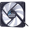 Fractal Design Fractal Design Silent Series R3 White - Silent Computer Fan - Optimized for Quiet Operation - 120 mm - Rotational Speed 1200 RPM - Black Ribbon Cable - Rifle Bearings - 12V - Black/White (Single)