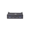 Cryo-PC Cryo-PC 3.5" Front Panel 2x USB 3.0 Hub with 2x Type-C, Black