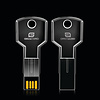 Gigacord Gigacord 32GB USB 2.0 Key Shape, Clear Blue LED Flash Drive