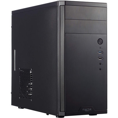 Fractal Design Fractal Design Core 1100 - Mini Tower Computer Case - mATX - High Airflow And Cooling - 1x 120mm Silent Fan Included - Brushed Aluminium Front - Dust Filters - Black