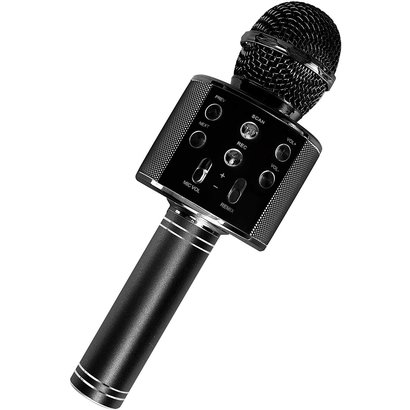 Wireless Bluetooth Karaoke Microphone,3 in 1 Portable Handheld Karaoke Mic Speaker Machine, Black